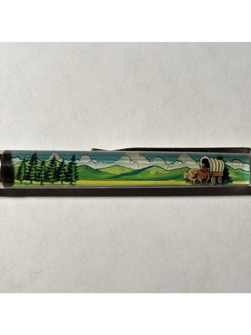 Oregon Trail Collector's Edition Floaty Pen Oxen Covered Wagon Moves Souvenir
